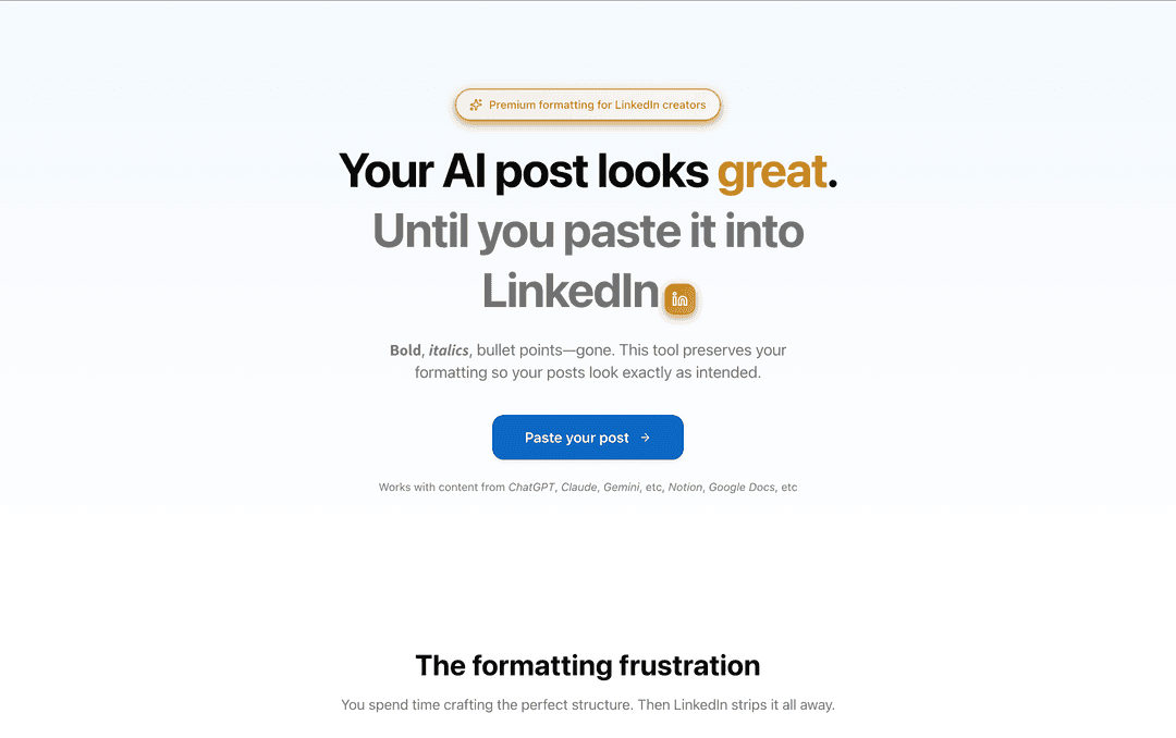 LinkedIn AI Formatter